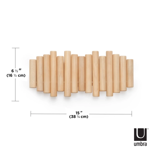 Umbra Picket ξύλινη κρεμάστρα ρούχων τοίχου 1011471-390