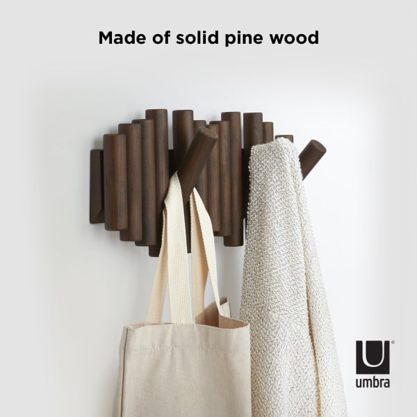 Umbra Picket ξύλινη κρεμάστρα ρούχων τοίχου 38X16.5εκ.