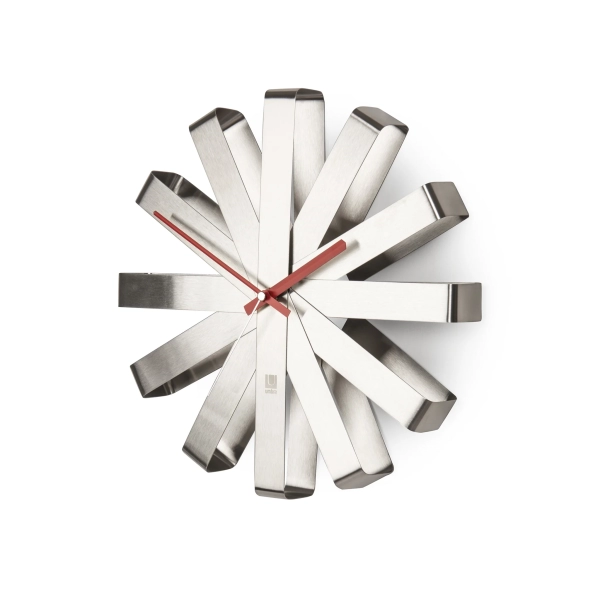 Umbra Ribbon ανοξείδωτο μεταλλικό ρολόι τοίχου sales365.gr