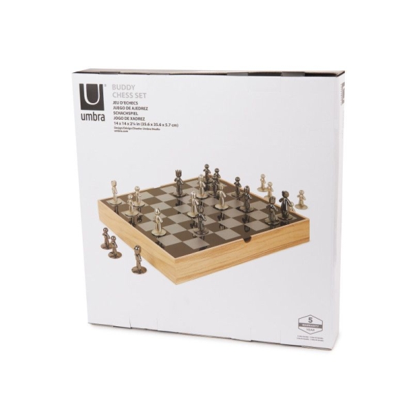 Umbra Buddy σκάκι απο μέταλλο και ξύλο sales365.gr